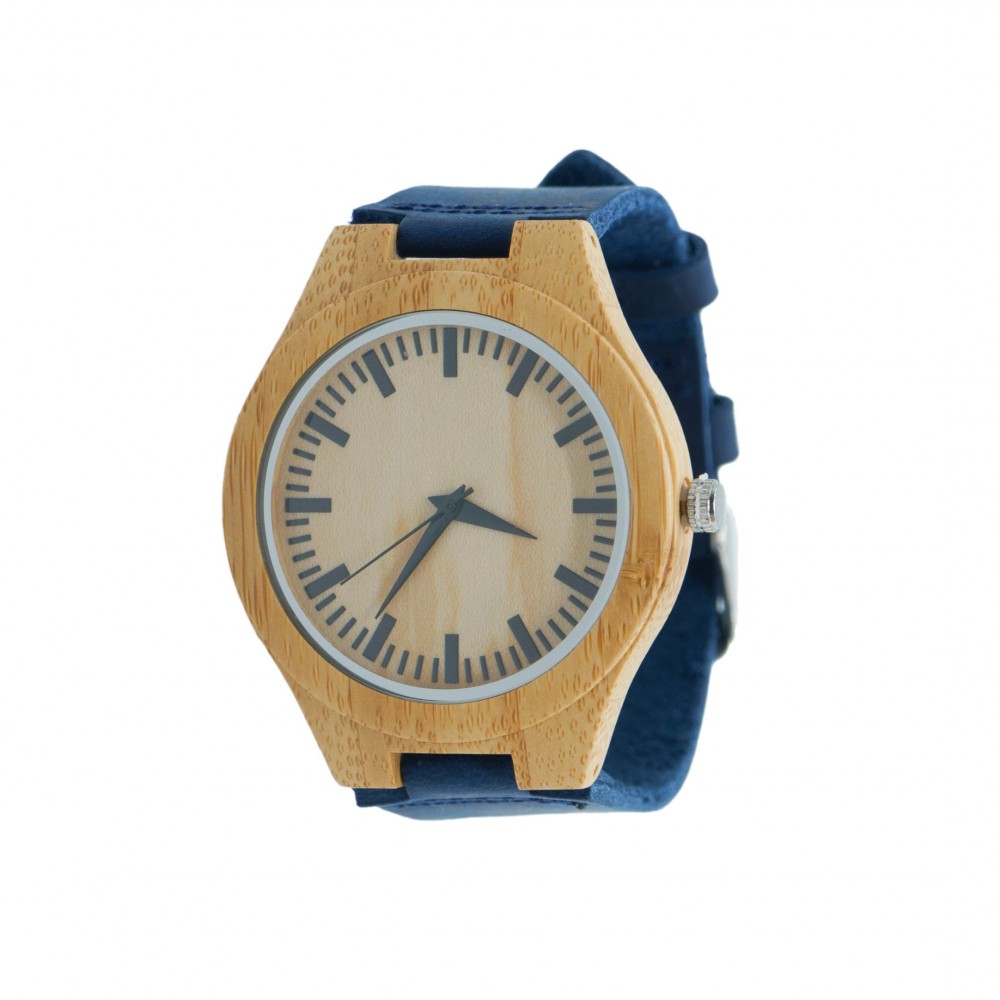 Watch-Blue-Wood dial (light wood)